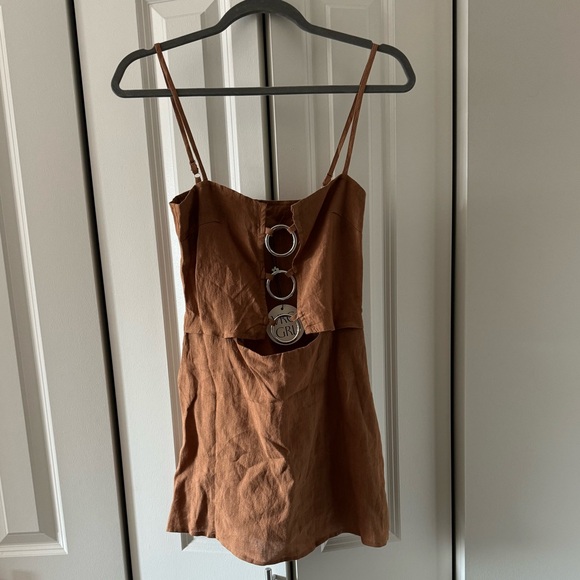 Linen Cutout Dress - Picture 2 of 3